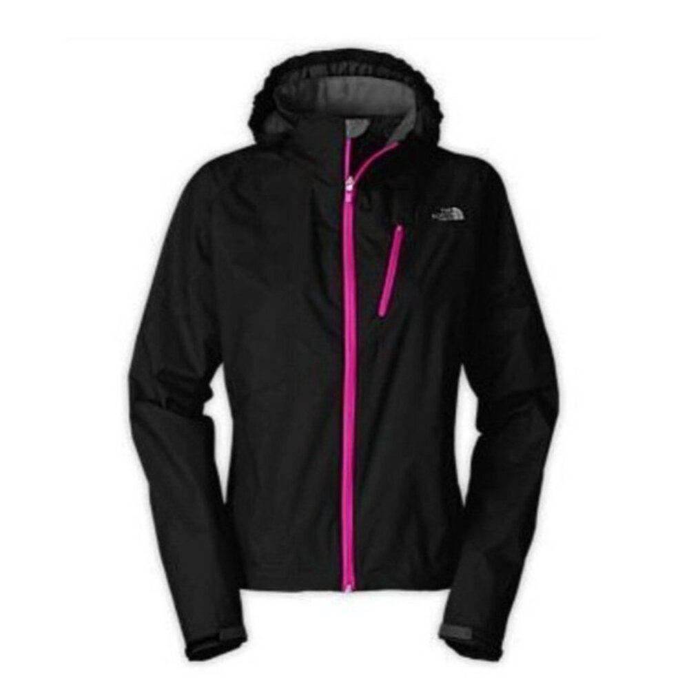 The North Face Women's Hooded Windbreaker Jacket Black/Pink Size S/P - Picture 3 of 12